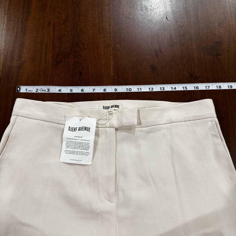 New! Djerf Avenue First Choice Pants in Cream Size XL Tall - Picture 9 of 11